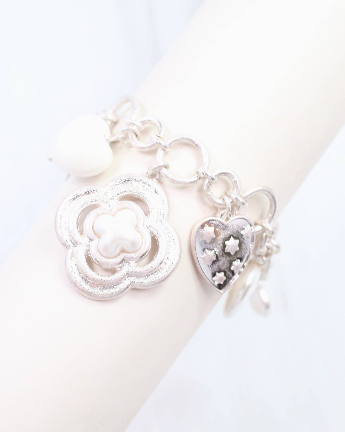 Duchess Charm Bracelet Worn Silver: Default