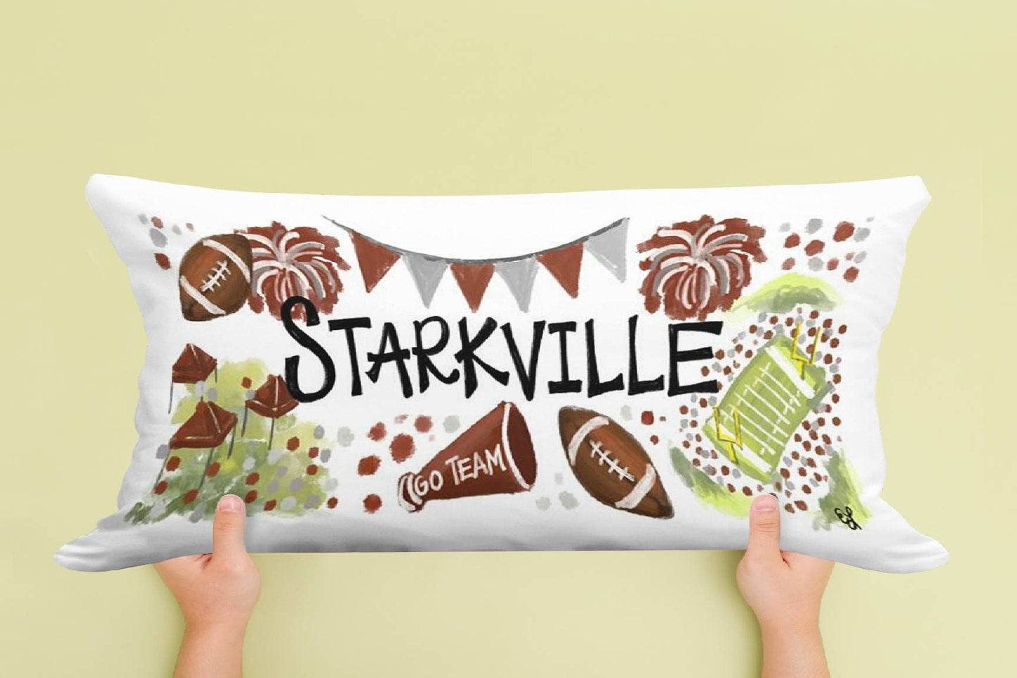 Starkville City Cheer 14 X 20 pillow