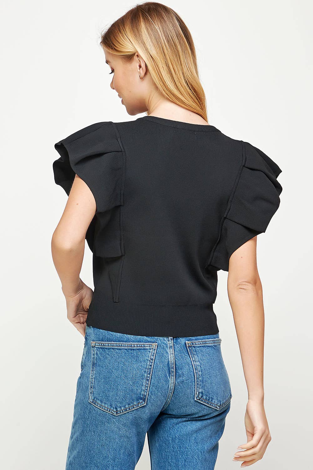 Bethany Short Sleeve Knit Top