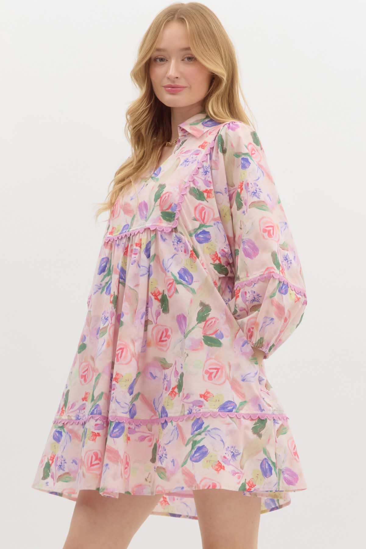 Arabella Mini Dress in Pink