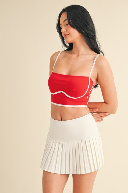 Red Sculpting Bra Tank