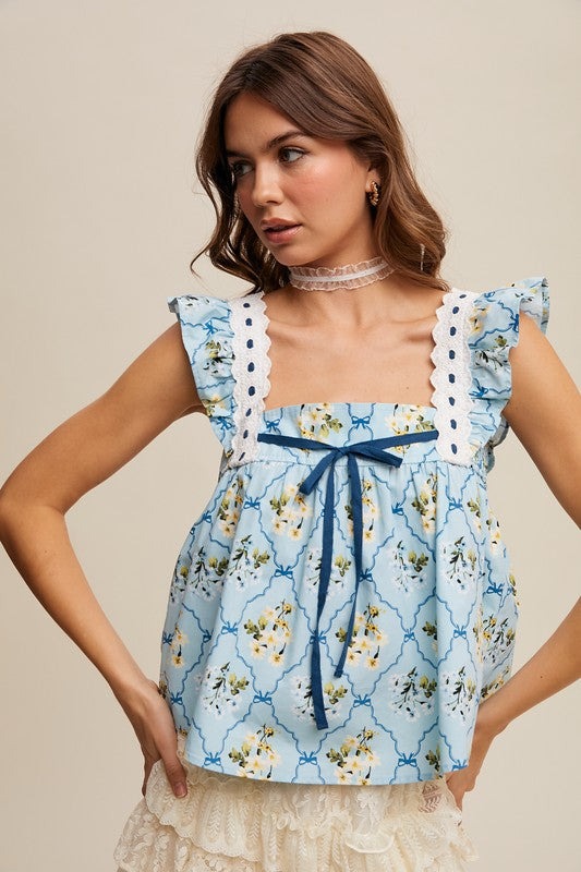 Bec Top in Baby Blue