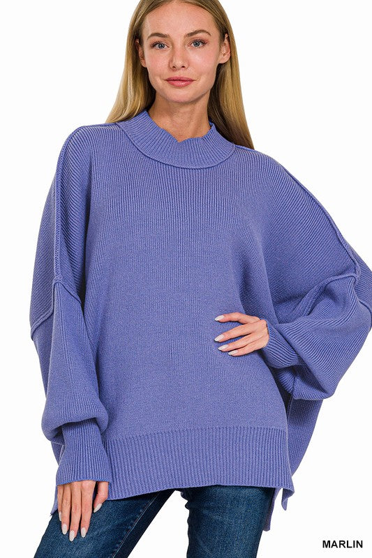 Marlin Oversized Sweater with Side Slits