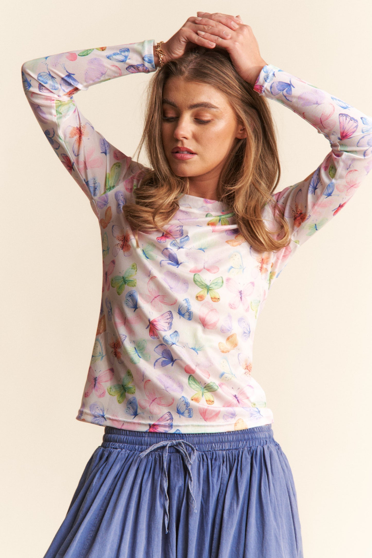 Butterfly Mesh Layering Top