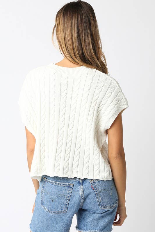 Alina Sweater Vest Top: Burgundy / Contemporary / L