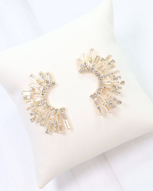 Fallon CZ Earring Gold: Default
