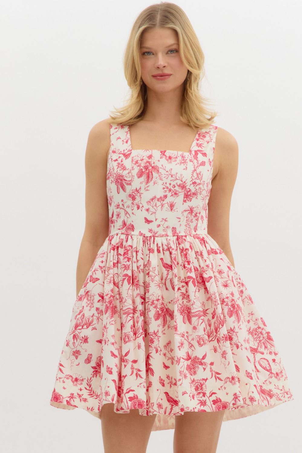 Mallory Mini Dress in Magenta