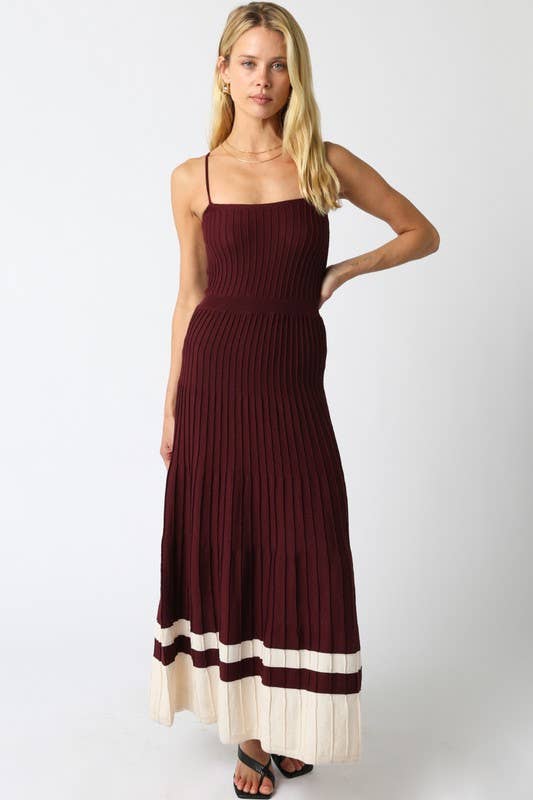 Kenzie Dress: Wine Ecru