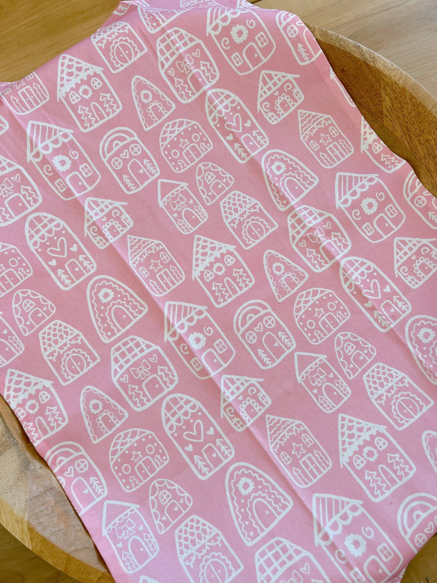 Cotton Tea Towel - Gingerbread Houses