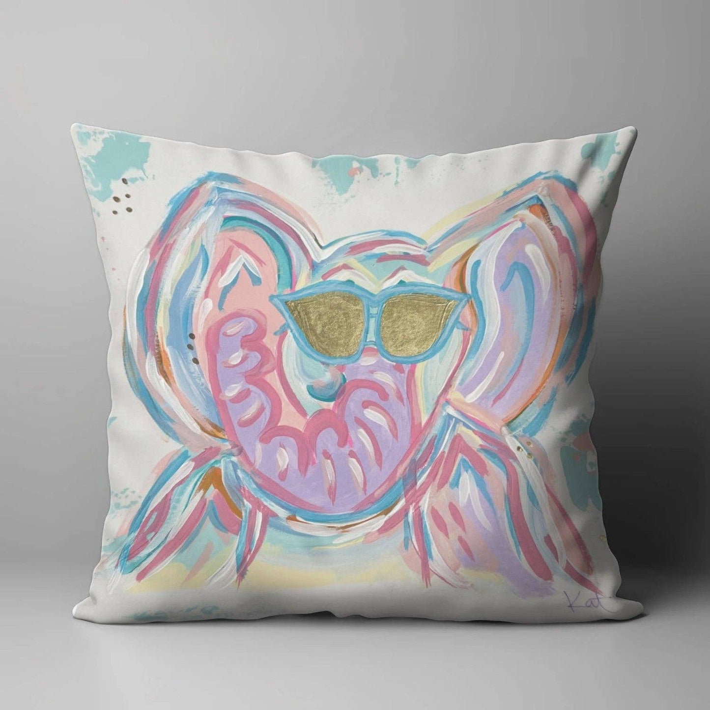 FUN ELEPHANT PILLOW SQUARE: 18"
