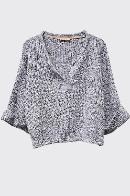 Fall Lightweight Cropped Sweater: Oatmeal / L