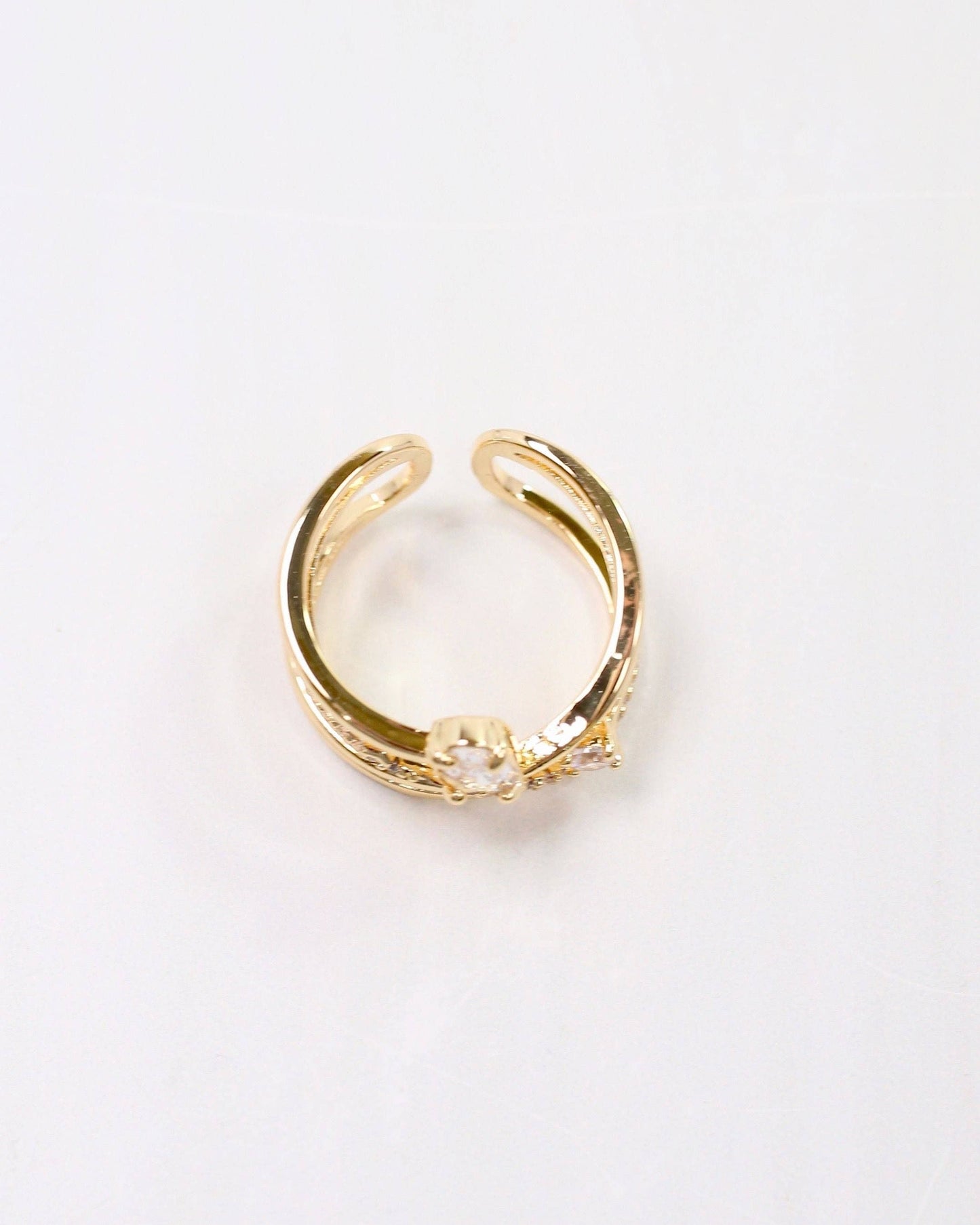 Reneau Crisscross Ring Gold: Default