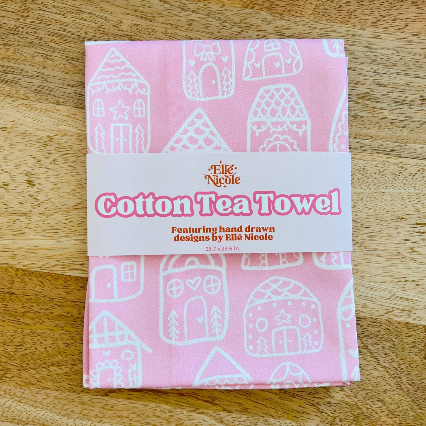 Cotton Tea Towel - Gingerbread Houses