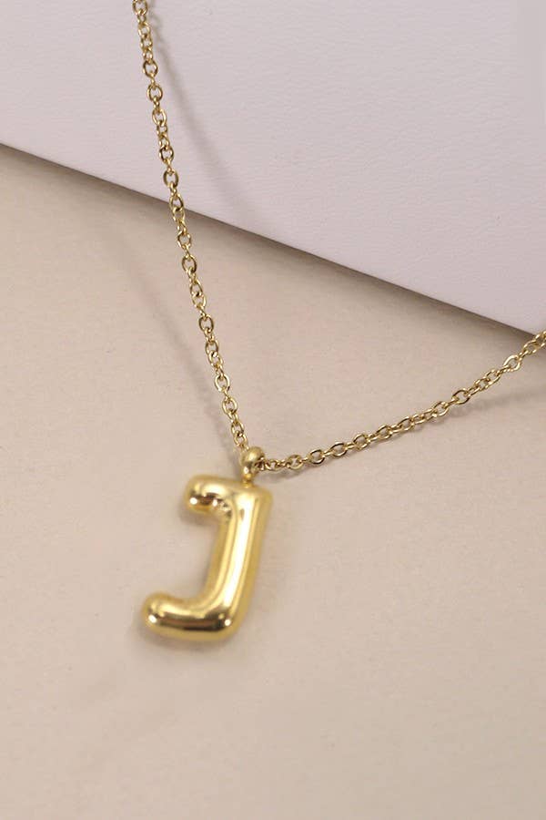 18K STAINLESS STEEL TARNISH FREE  INITIAL NECKLACE: C