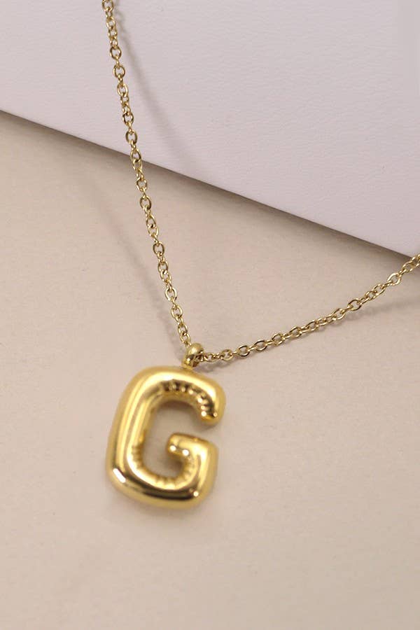 18K STAINLESS STEEL TARNISH FREE  INITIAL NECKLACE: J