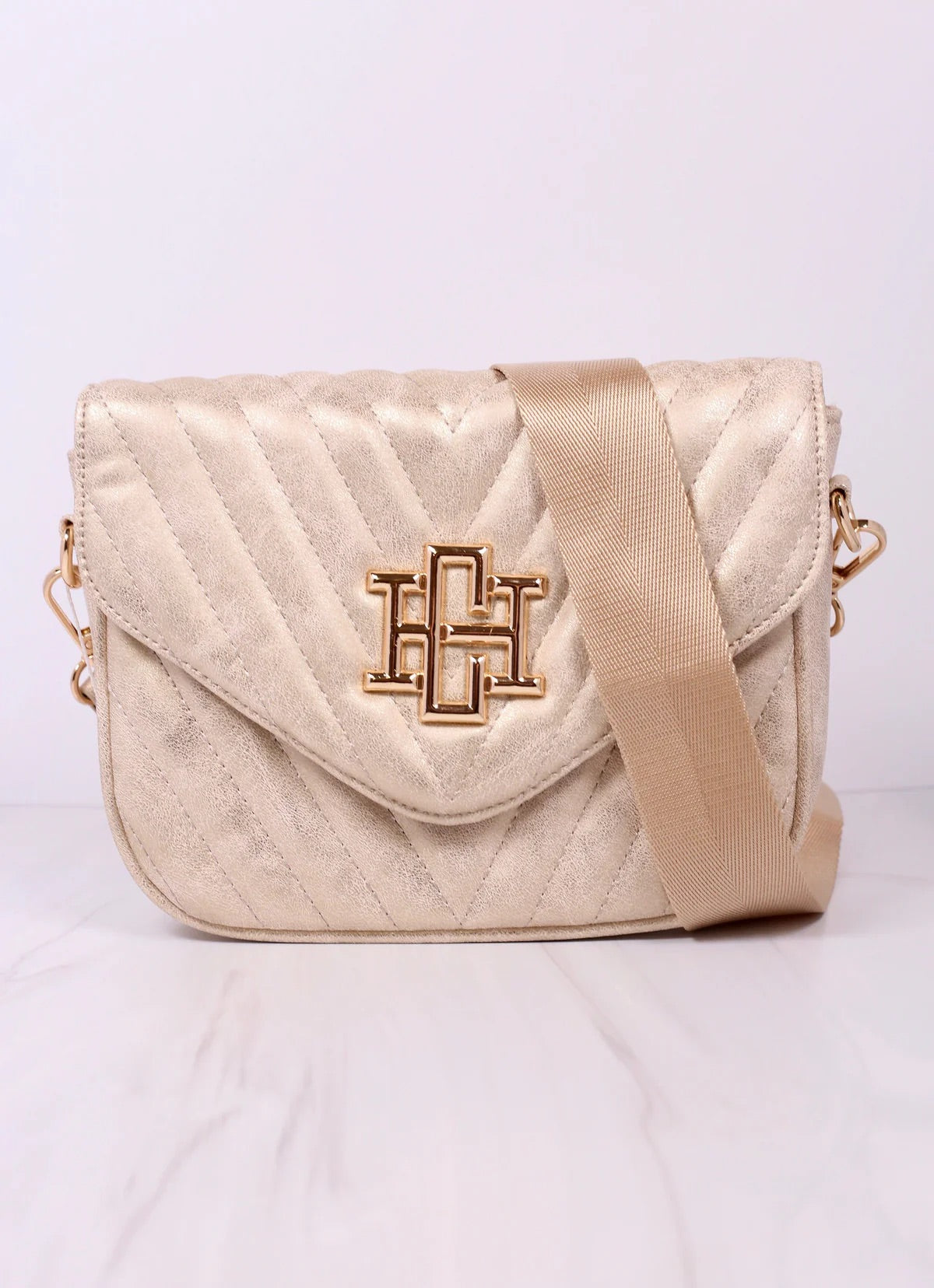 Caroline Hill Glimmer Champagne Angela Crossbody