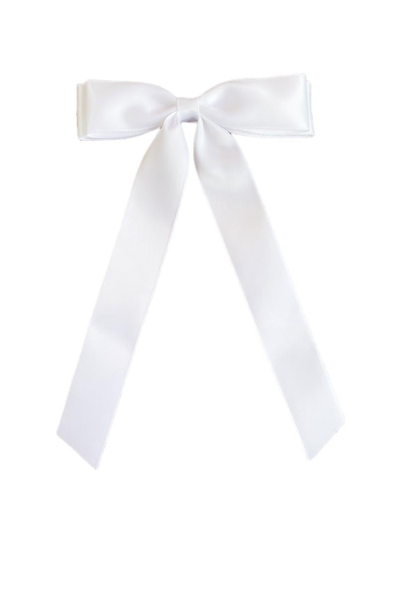 White Bow Hair Clip