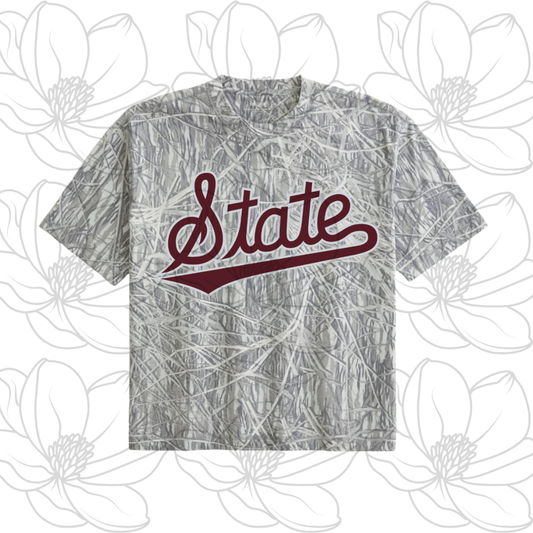 Camo 2  MSU Short Sleeve Tshirt: L