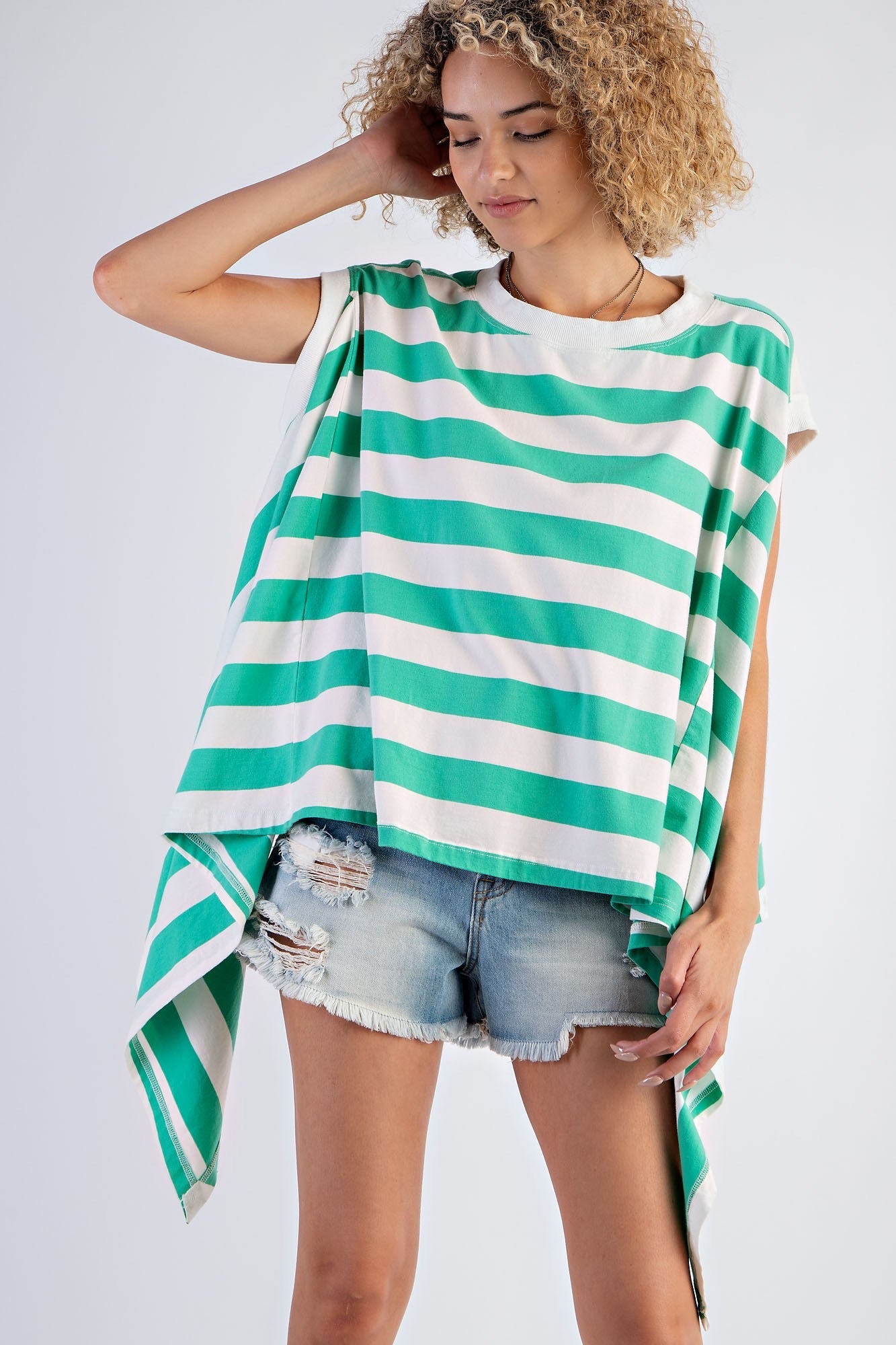 Rugby Stripe Washed Knit Top