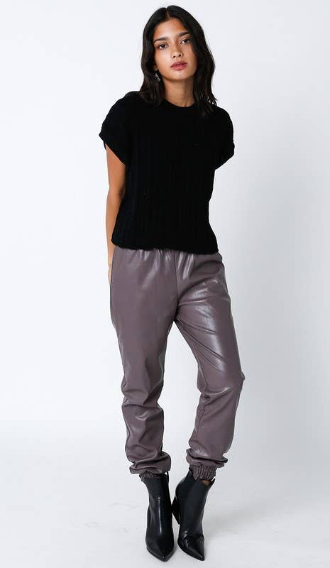 Alina Sweater Vest Top: Burgundy / Contemporary / M