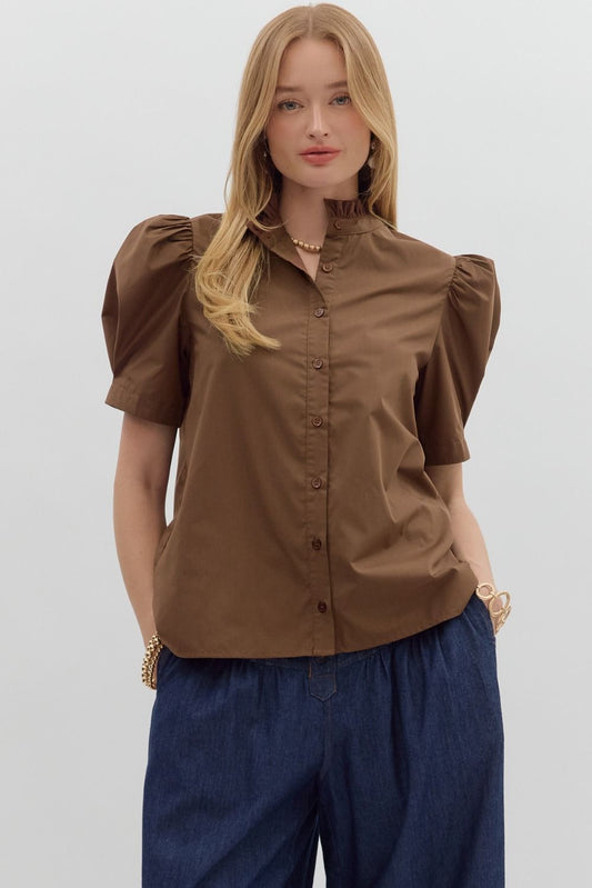 Carlee Top in Brown