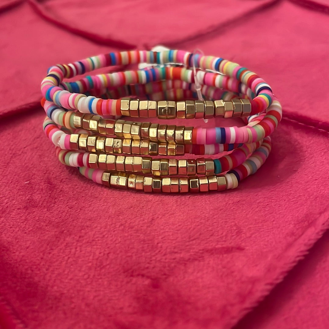 Stacked Rainbow Bar Bracelet