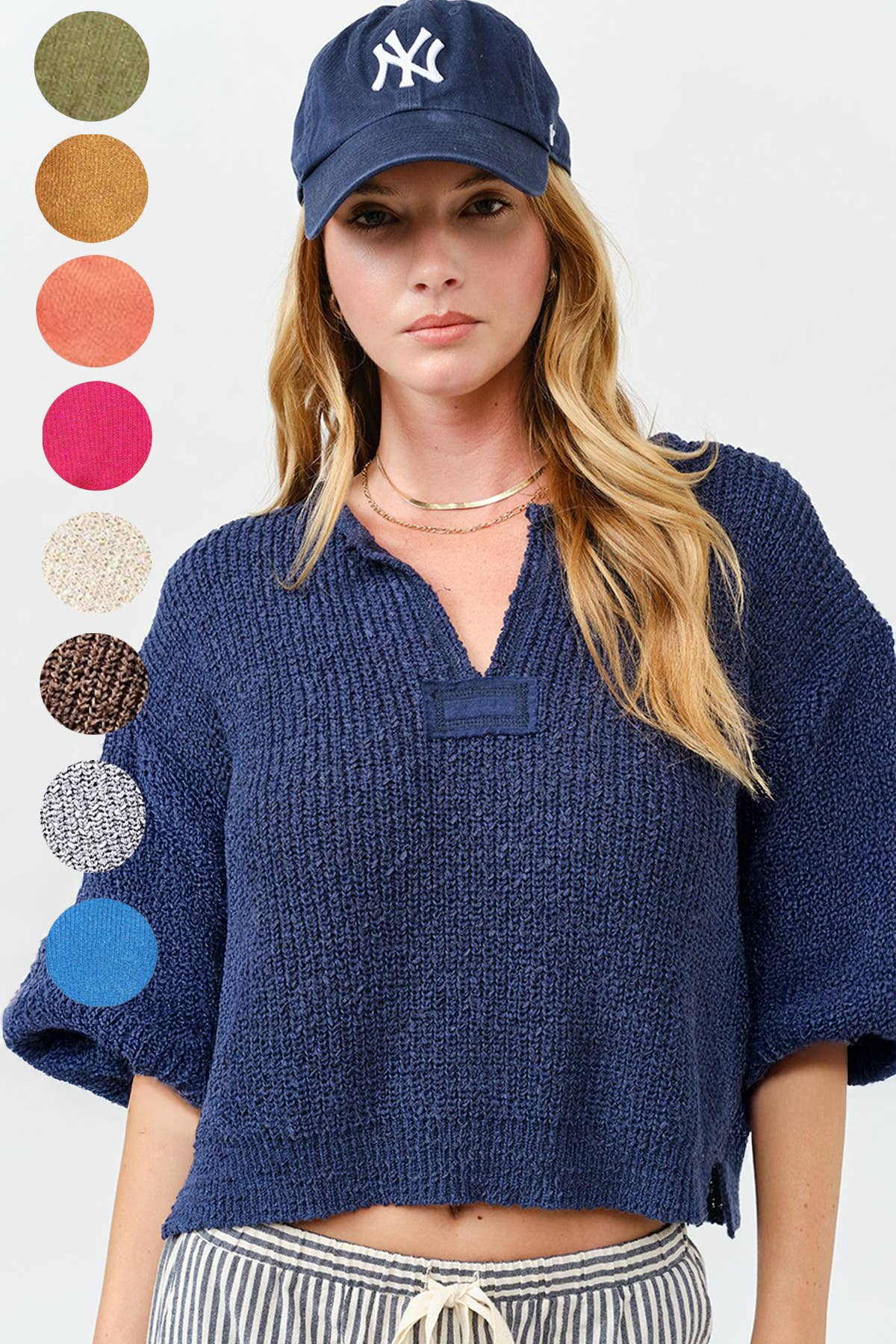 Fall Lightweight Cropped Sweater: Oatmeal / M