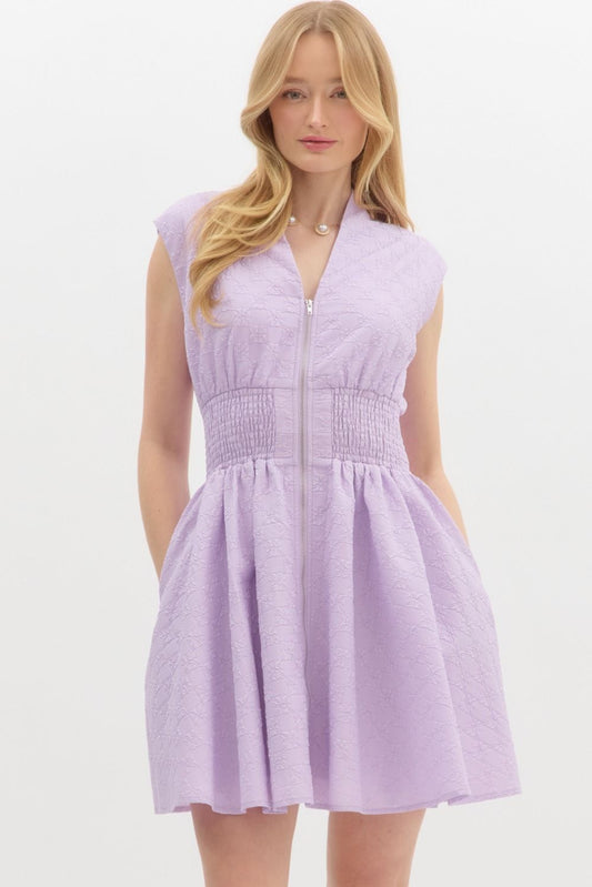 Leigh Mini Dress in Lavender