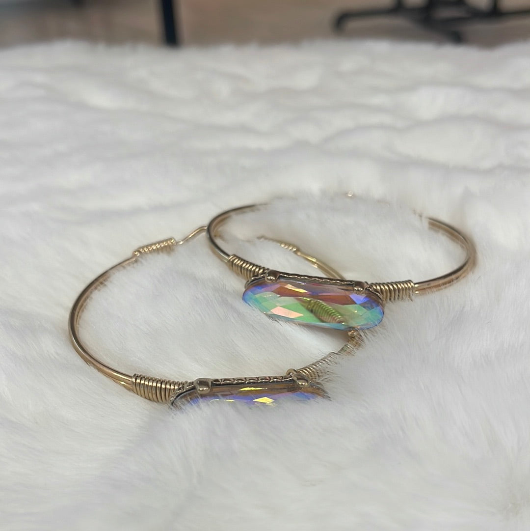 Iridescent Gem Clasp Bracelet