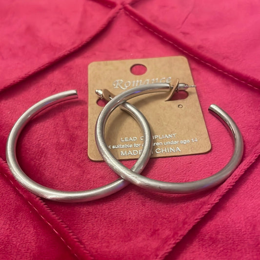 Large Silver Hoop Earrings