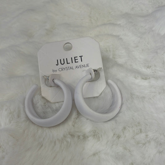 White Acrylic Hoop Earrings