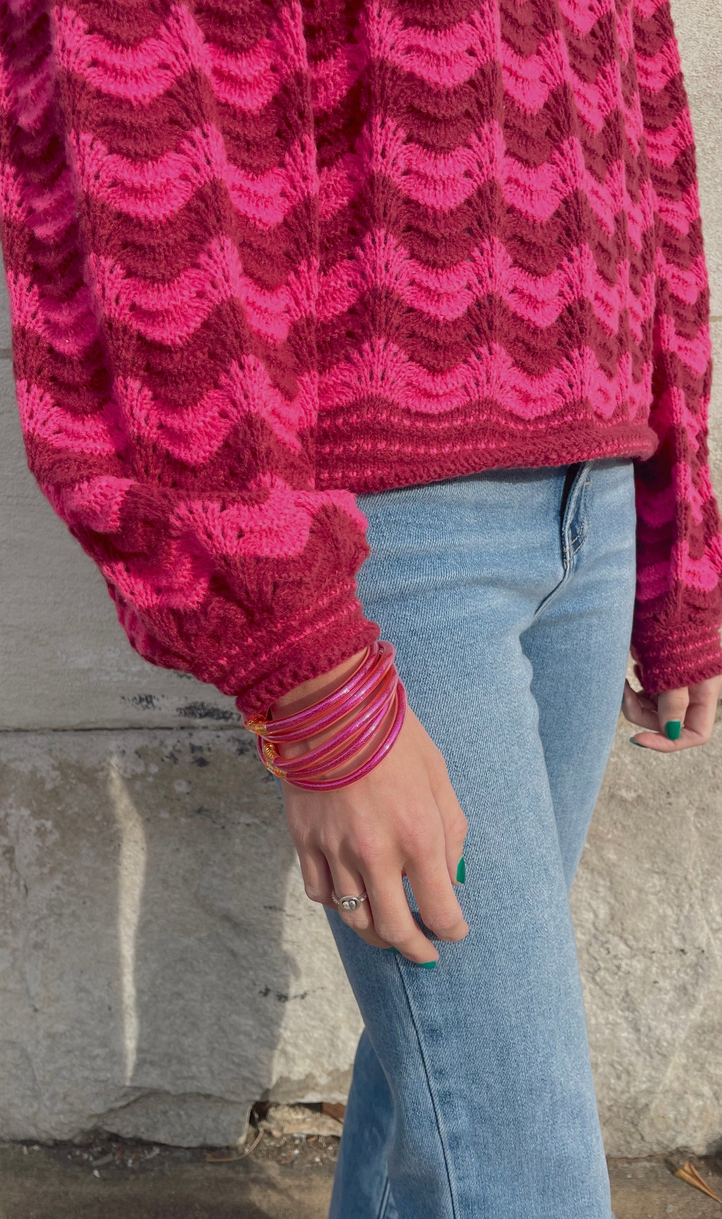 Burgundy Berry Mock Neck Sweater