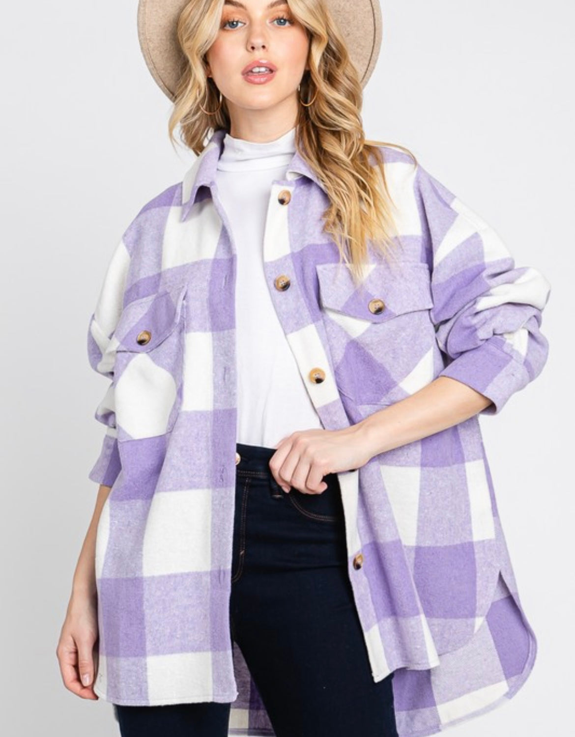 Lightweight Oversize Flannel Shacket