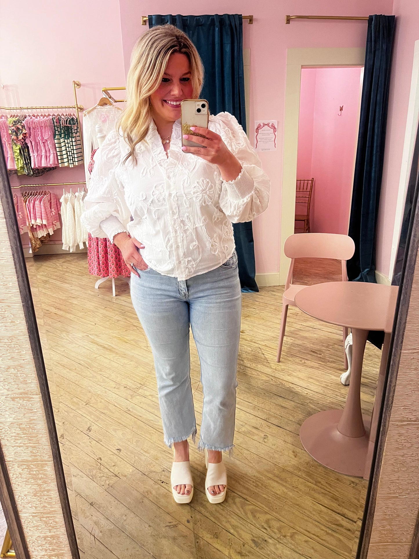 Ivy Top in Off White