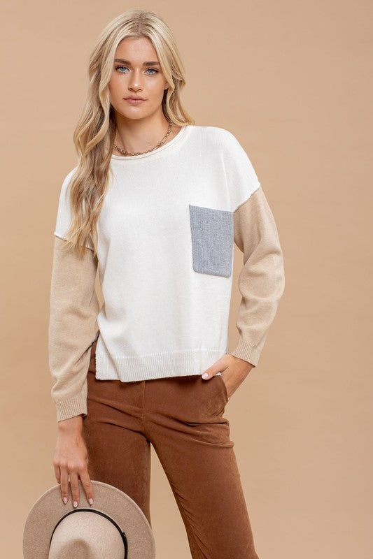 Colorblock Knit Sweater