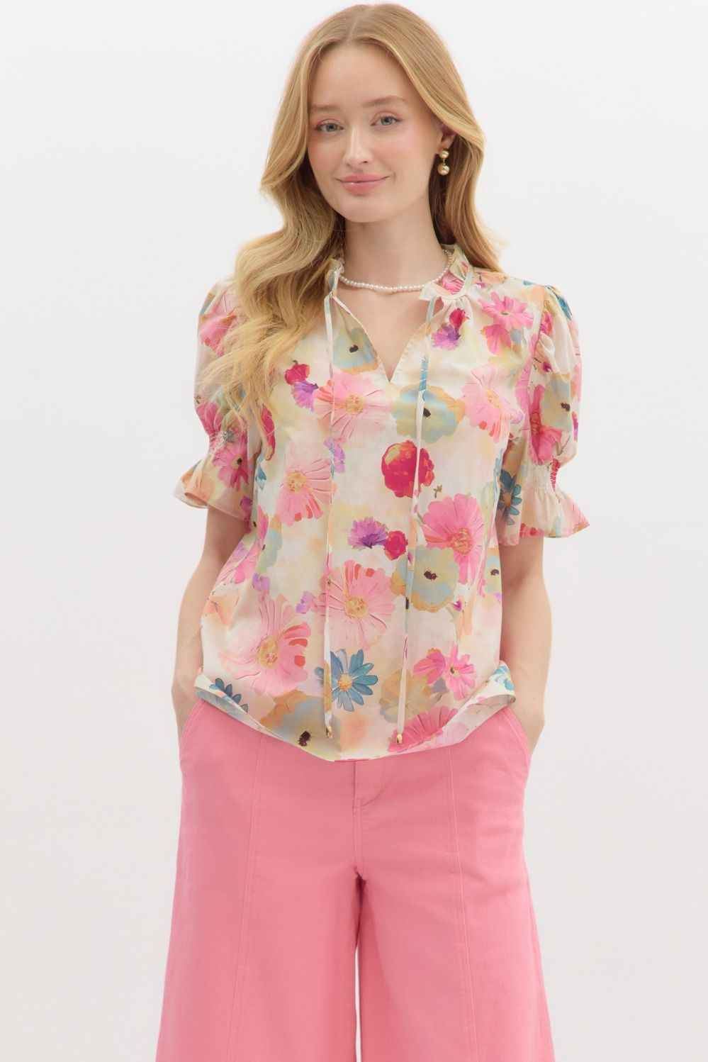 Berry Top in Floral