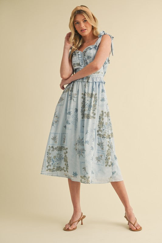 Ellie Floral Midi Dress