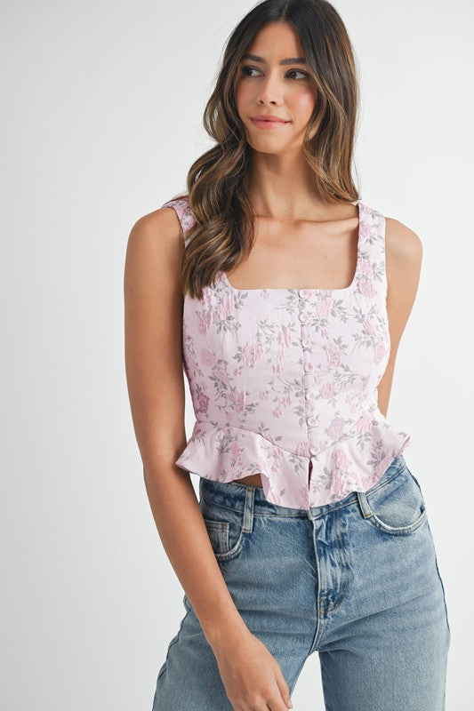Everly Top in Pink