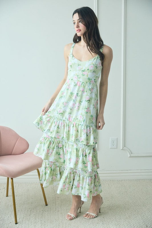 Peyton Midi Dress in Mint