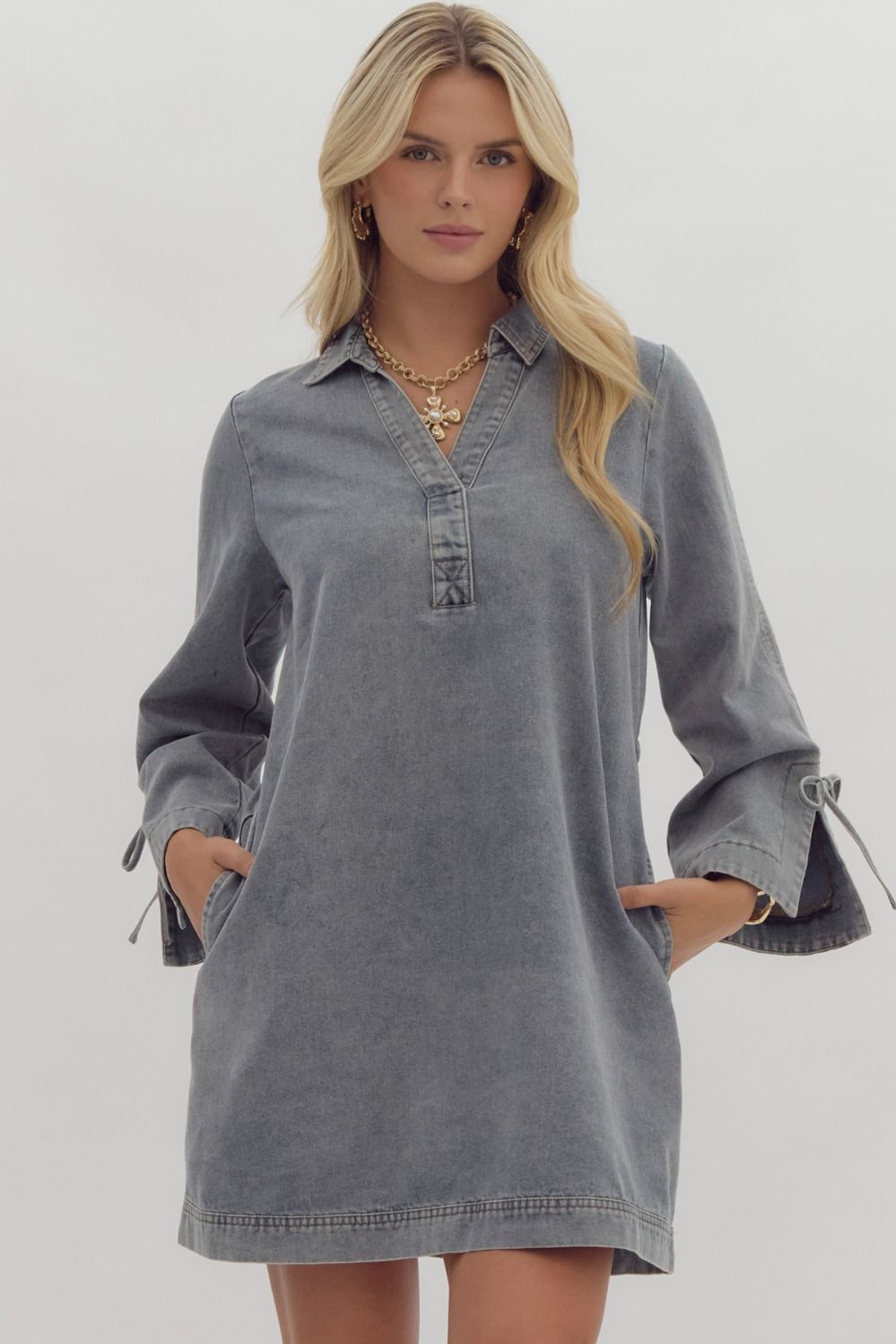 Denim Long Sleeve Dress