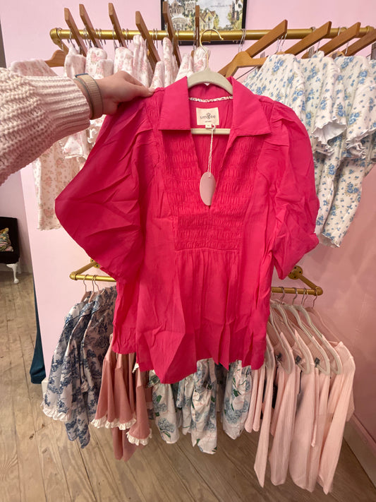 Lucy Top in Hot Pink