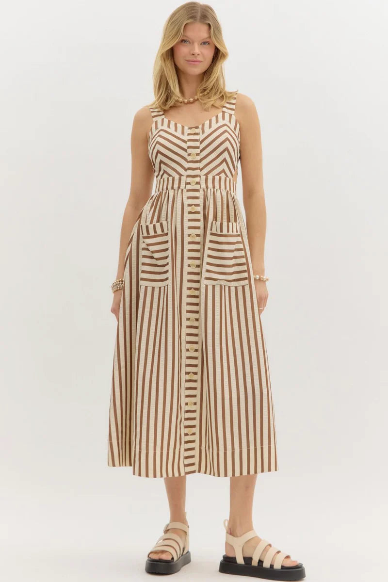 Kessler Dress in Brown