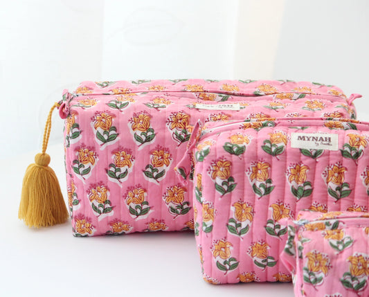 Bubblegum Motif | Set of 3 Makeup Bags