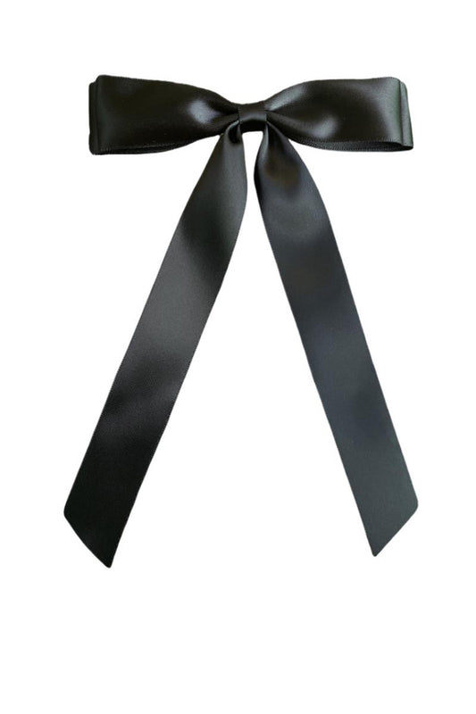 Black Bow Hair Clip