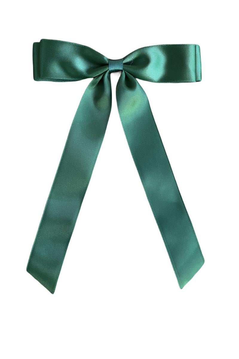 Green Bow Hair Clip