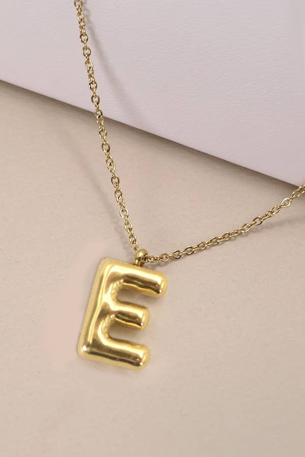 18K STAINLESS STEEL TARNISH FREE  INITIAL NECKLACE: K