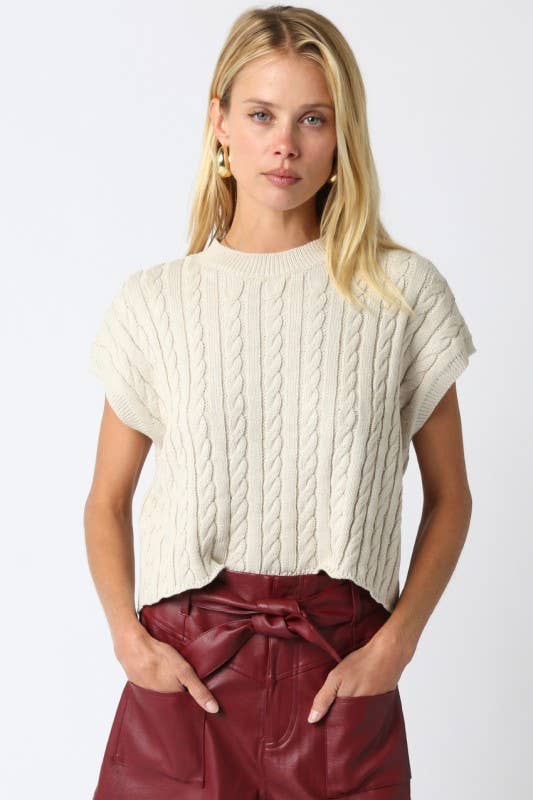 Alina Sweater Vest Top: Burgundy / Contemporary / M