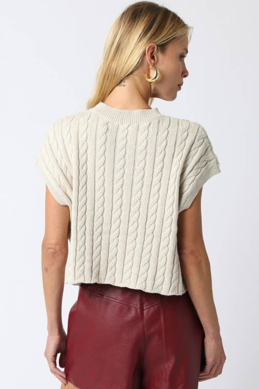 Alina Sweater Vest Top: Burgundy / Contemporary / L