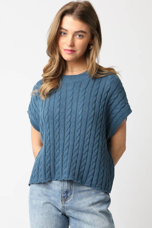 Alina Sweater Vest Top: Burgundy / Contemporary / L