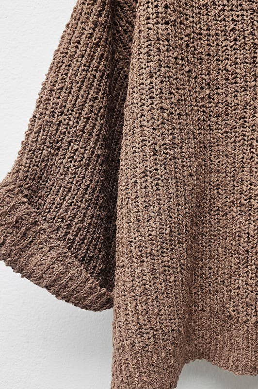 Fall Lightweight Cropped Sweater: Cocoa / S